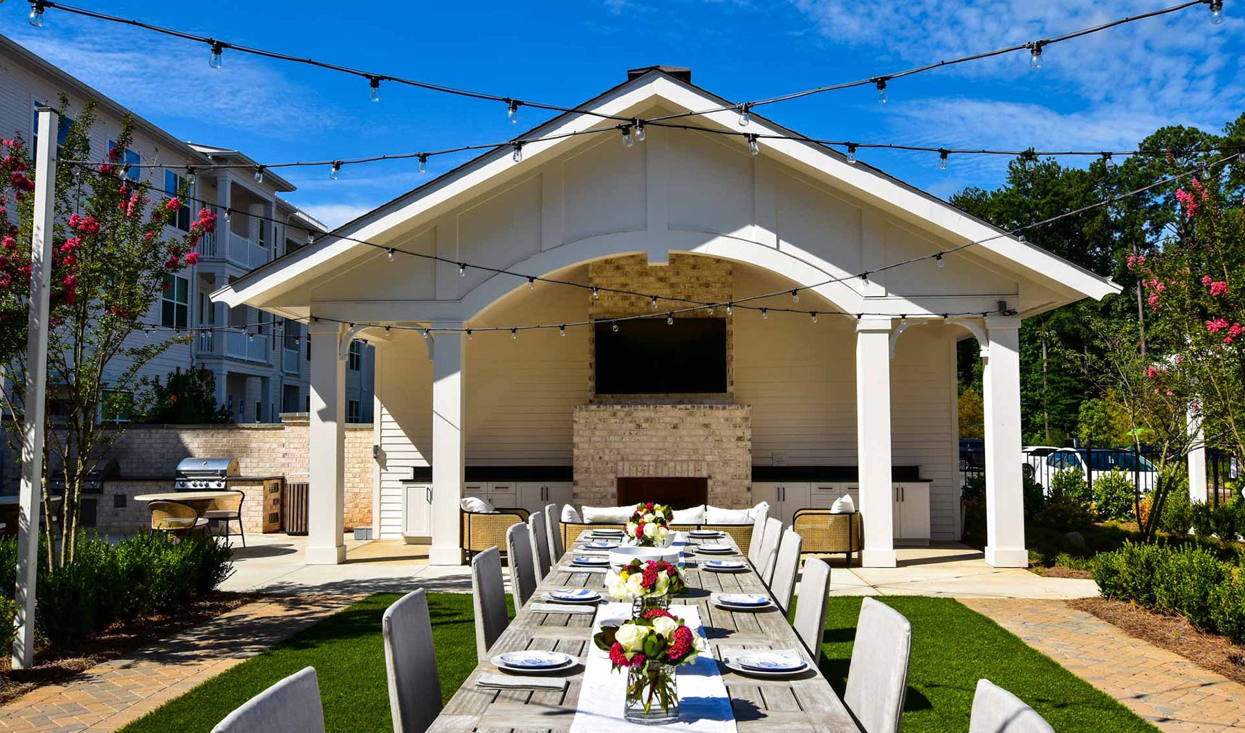 Grilling Station and Gathering Area Grilling station and gathering area available to residents at The Catherine